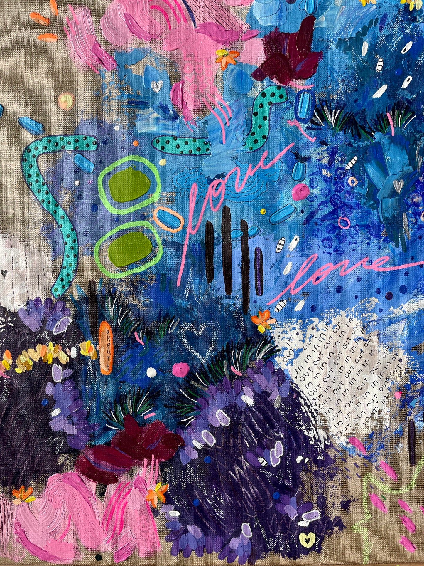 Breathe in and breathe out LOVE 💗 / 60x81 cm