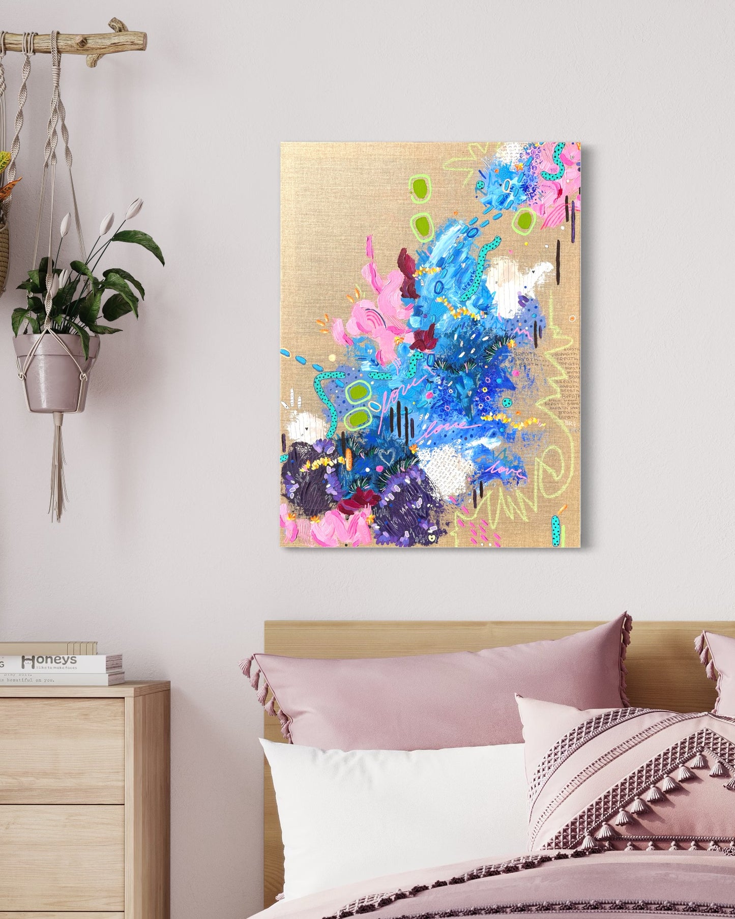 Breathe in and breathe out LOVE 💗 / 60x81 cm